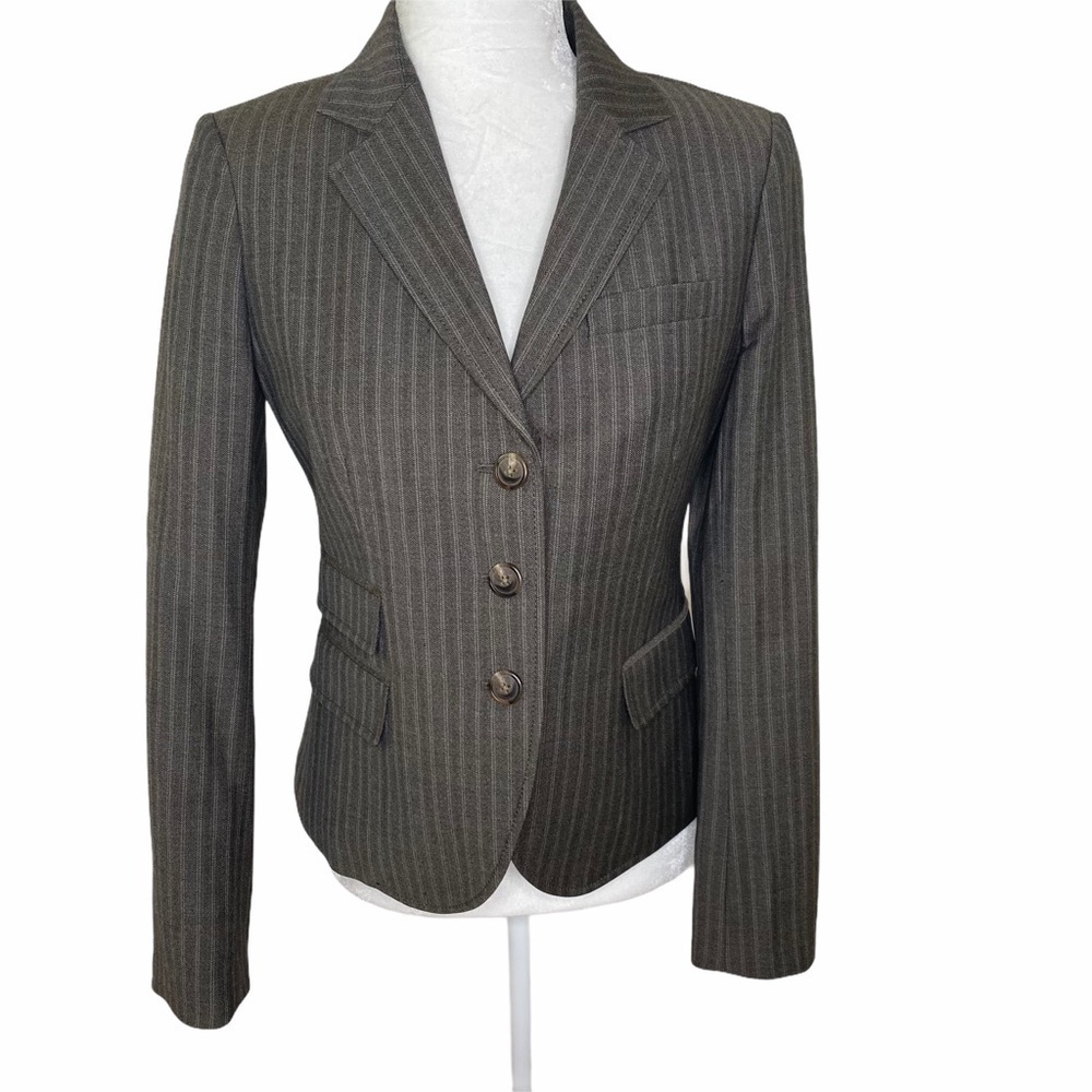 J. CREW Herringbone Pinstripe Classic Blazer